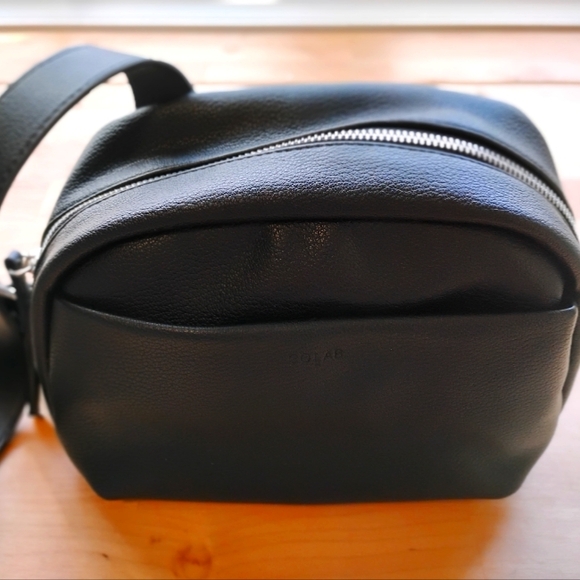 Colab Black Vegan Leather Crossbody Purse - Picture 1 of 9